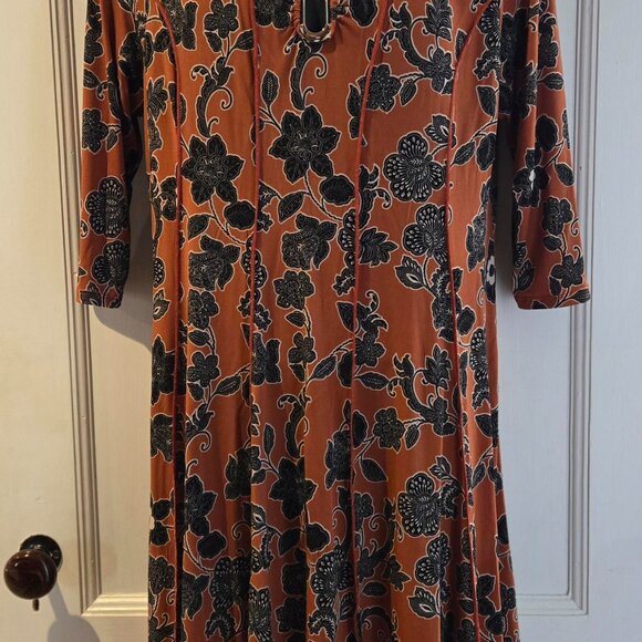 Womens Sami & Jo 3/4 Sleeve Floral A-Line Dress - Picture 2 of 9